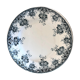Old plate - white and blue floral decoration