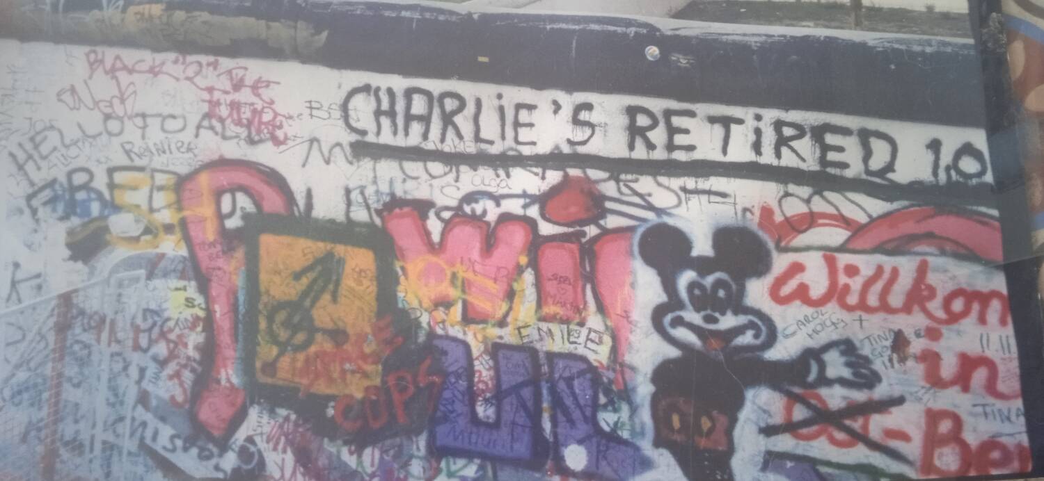 Large format silver photo of the day the Berlin Wall fell (1989)