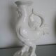 Rooster St Clément Pompadour candle holder White earthenware 27 cm