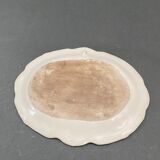 Pair of polylobed dishes XIXth decoration of dragon and bird