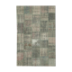 Hand-knotted anatolian contemporary 196 cm x 301 cm grey patchwork carpet