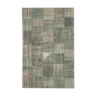 Tapis anatolien noué à la main 196 cm x 301 cm patchwork gris