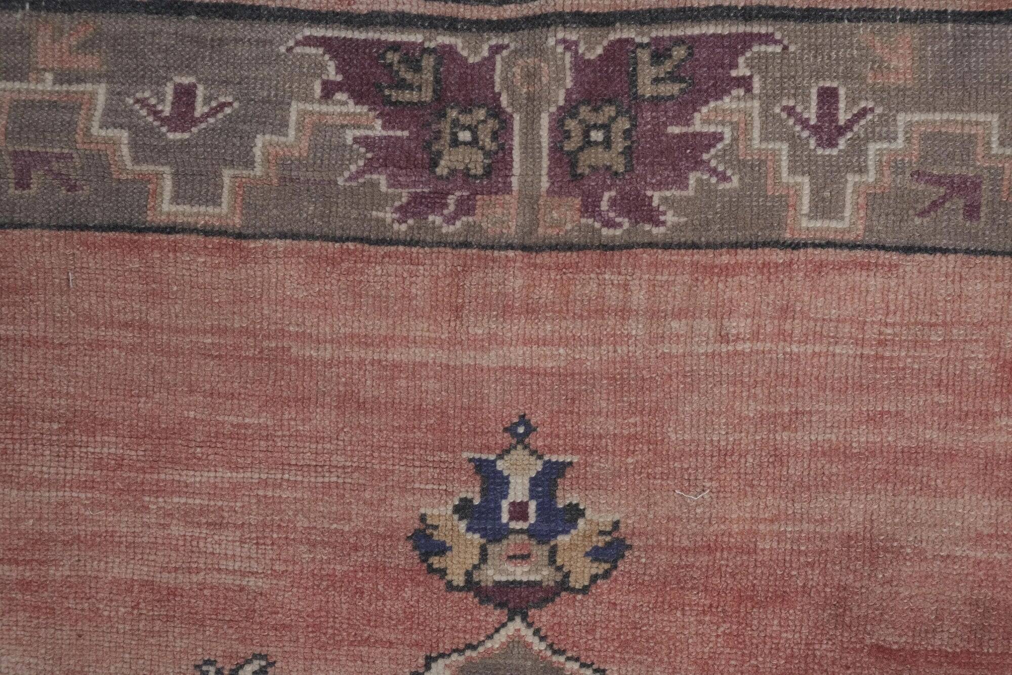 Vintage Turkish hallway rug 85x668 cm