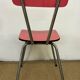 Set of 4 chairs in red formica
