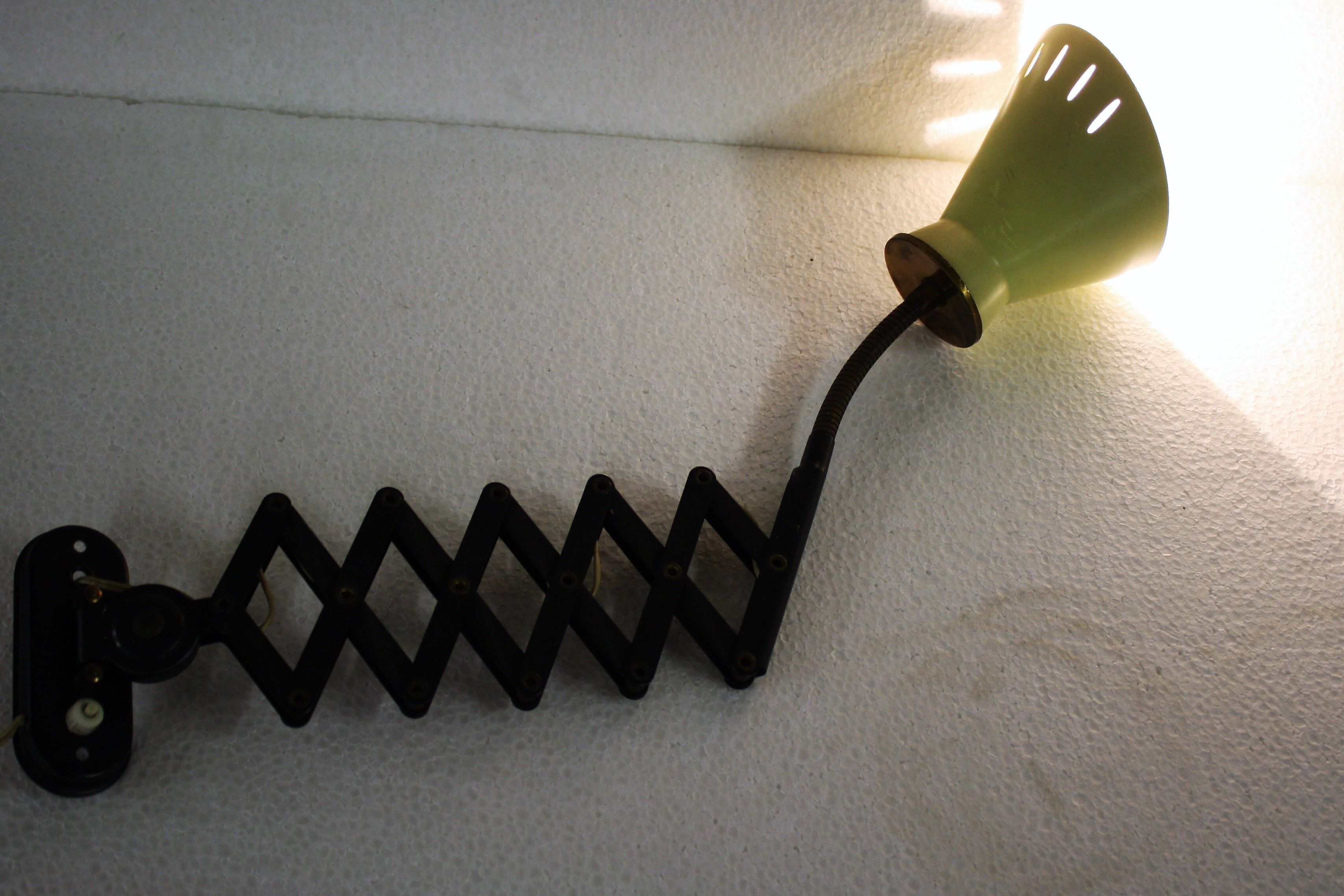 Vintage dutch scissor lamp, 1950s