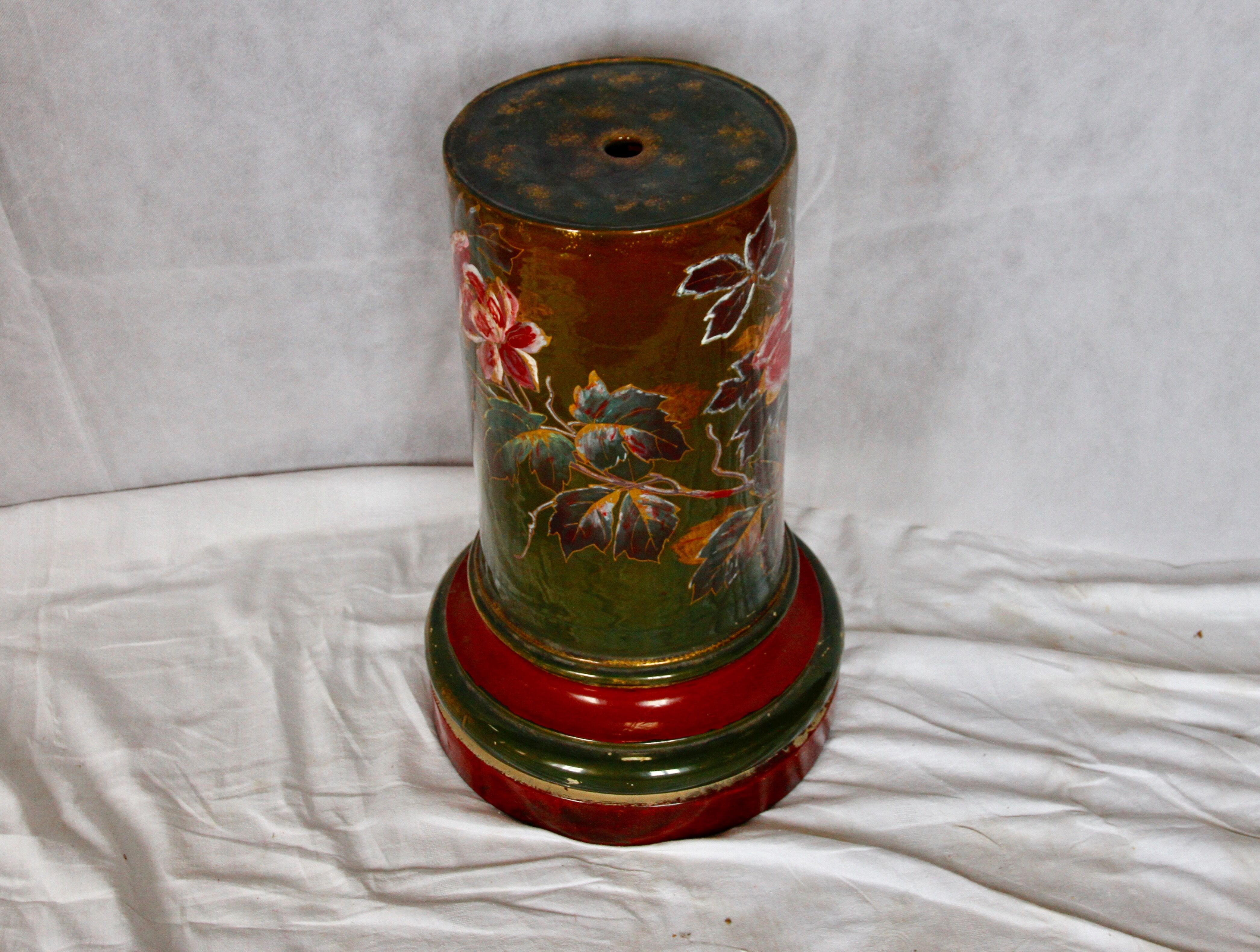 Truncated column / glazed terracotta harness, 20th century