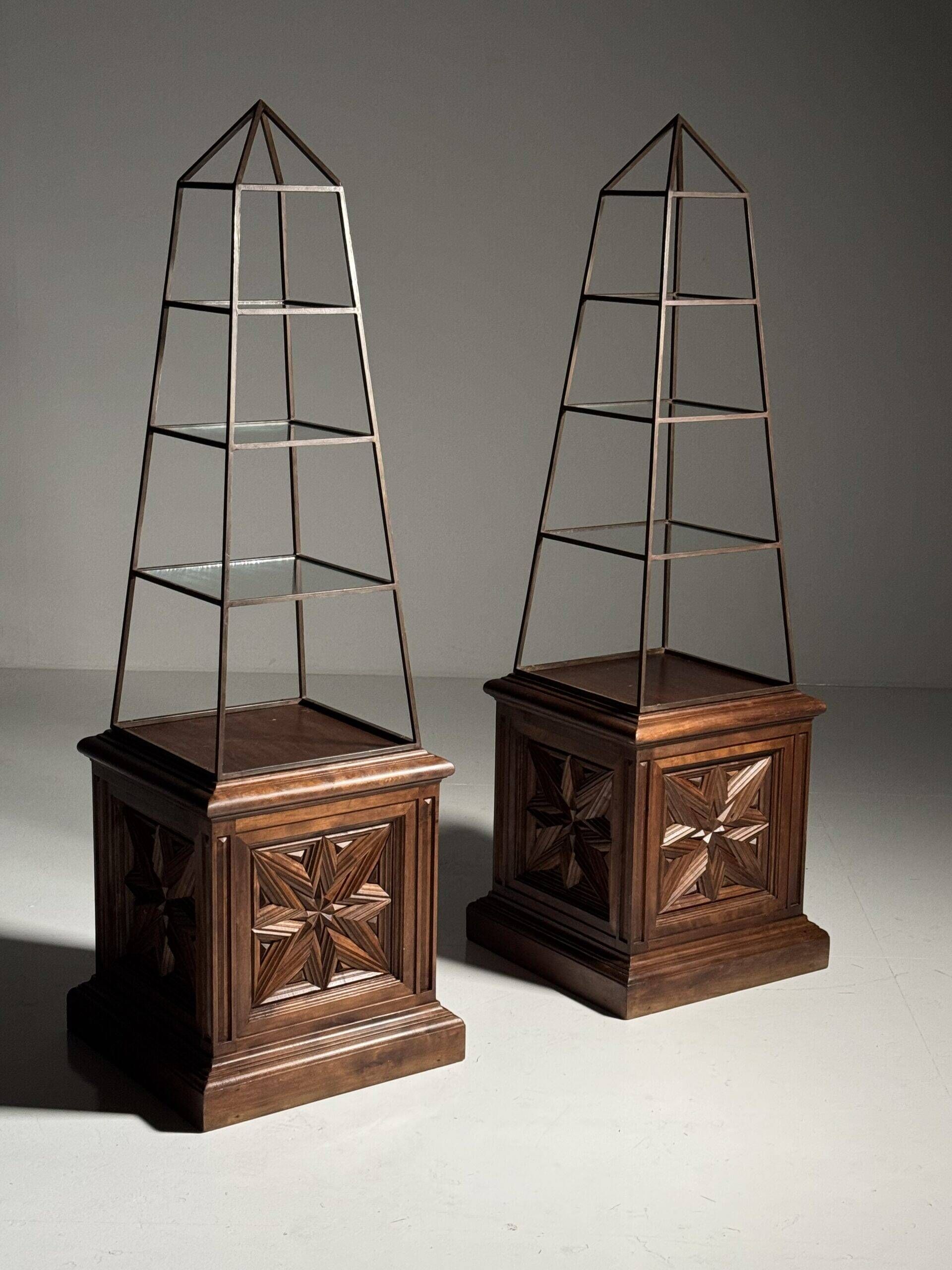 Set of 2 obelisk étagères