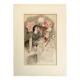 Vintage portait of gentleman and wooman by ink