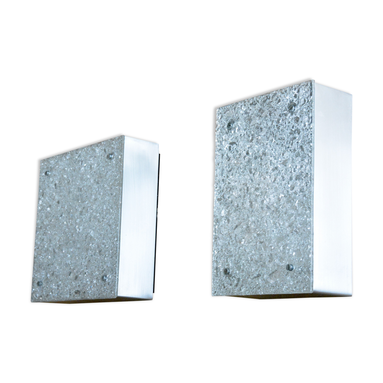 Pair of Brutalist wall lamps 60s