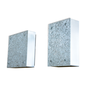 Pair of Brutalist wall lamps 60s