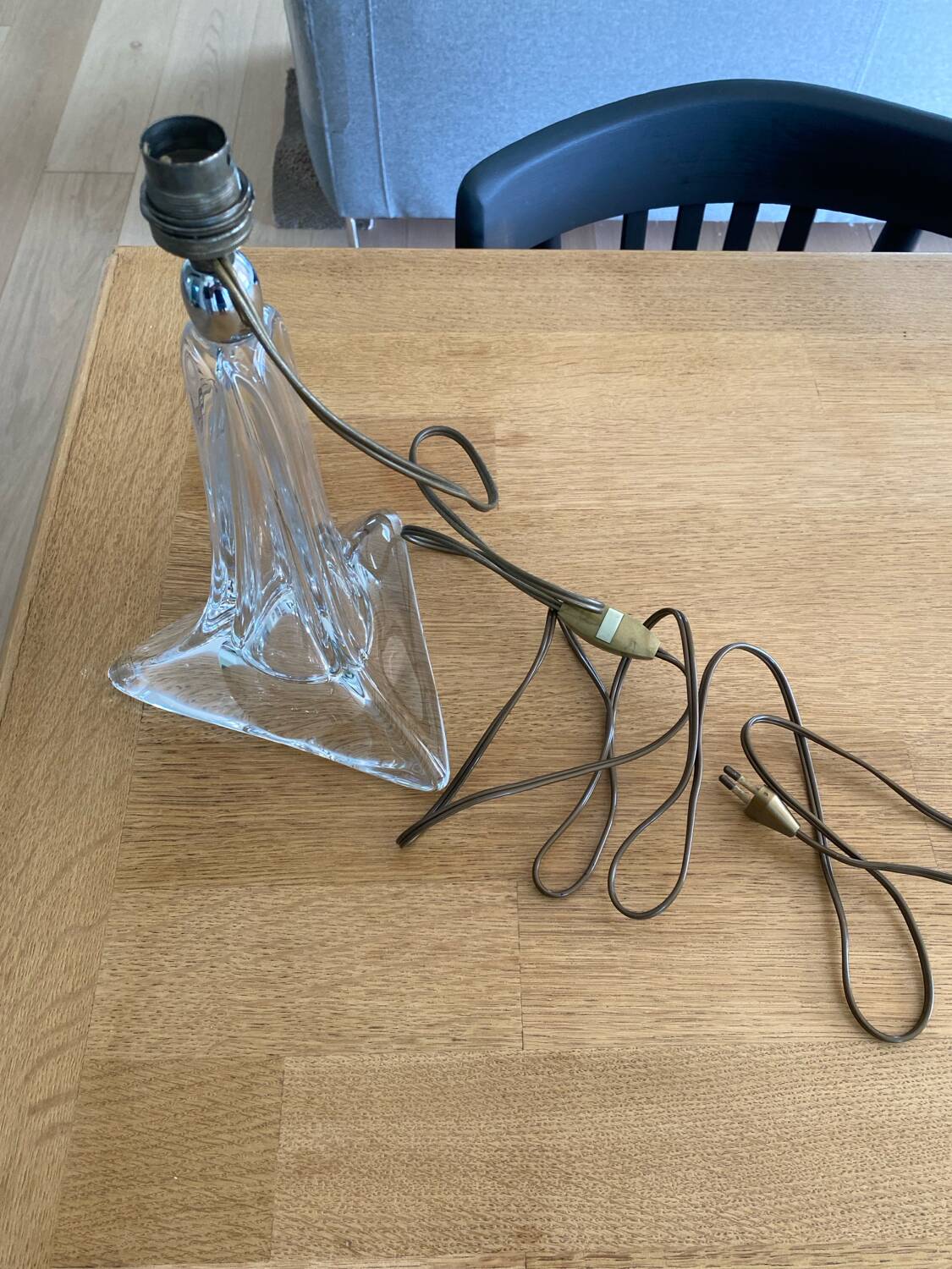 Saint Louis crystal lamp base