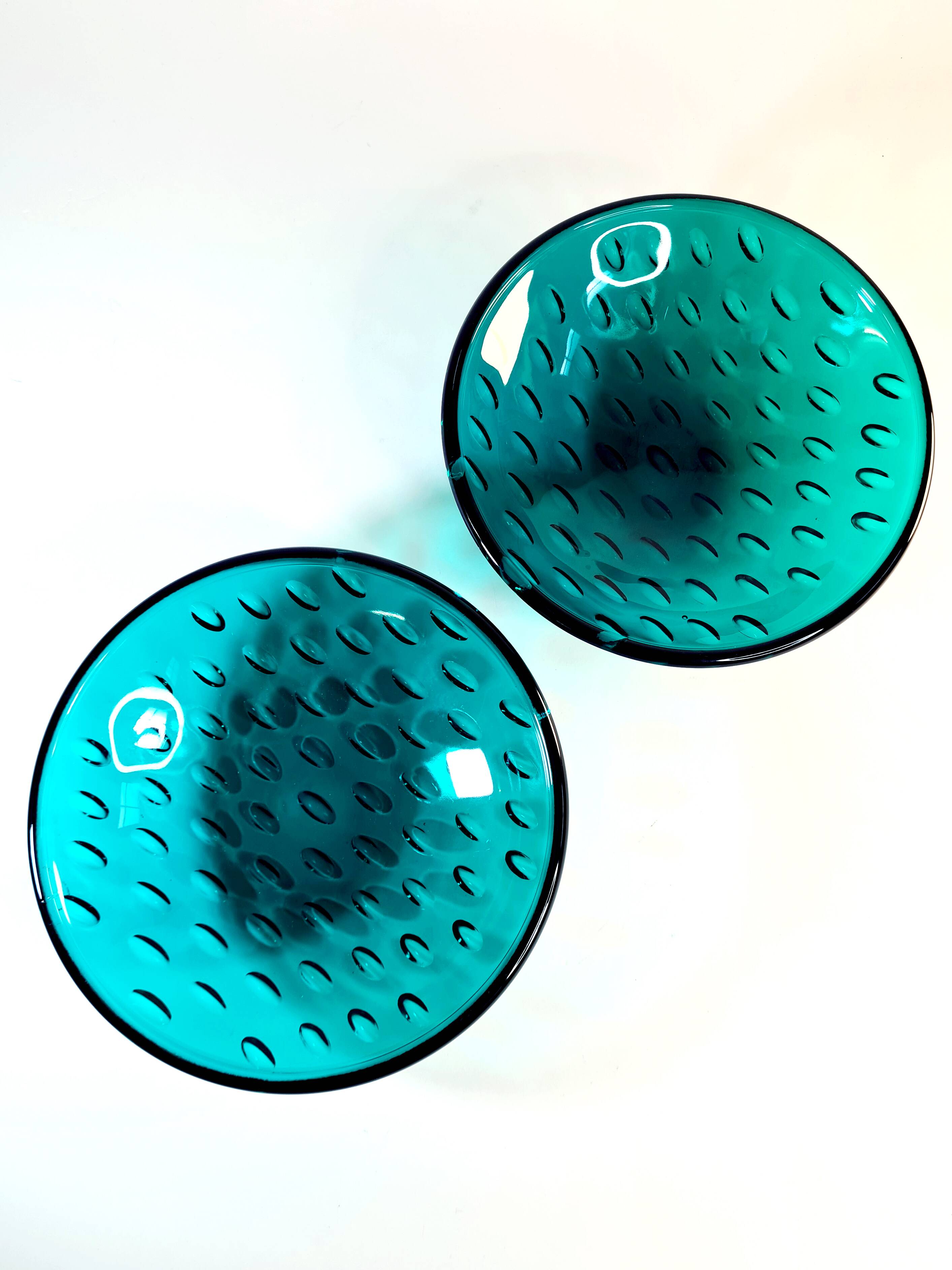 Pair of cut glass cups — Odelys model attributed to Guerlain