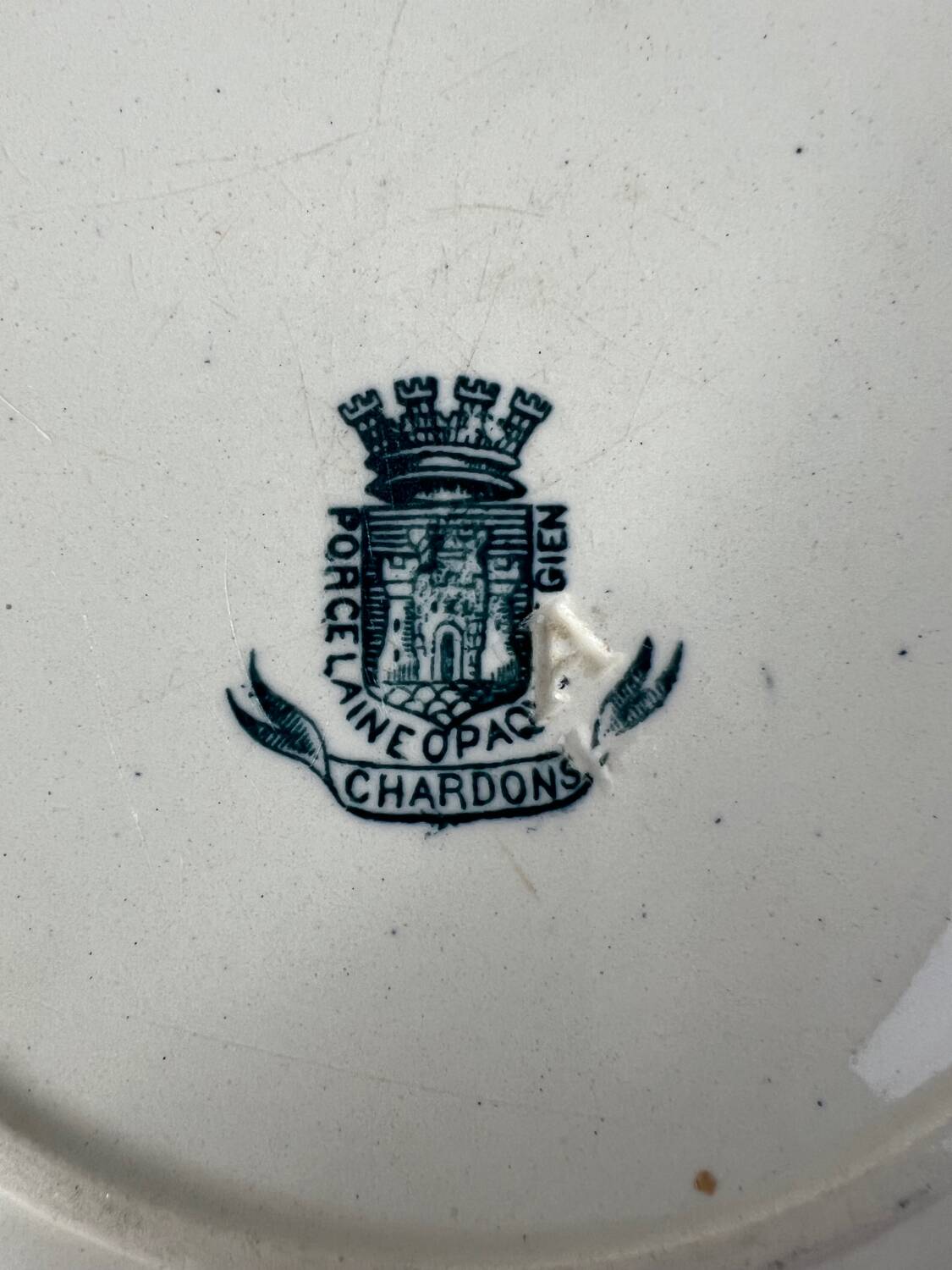 Gien Chardon iron earth flat plate