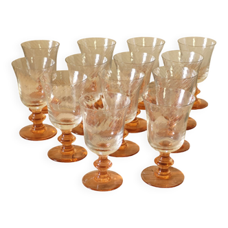 Ensemble de 12 verres vintage