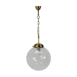 Glass hanging lamp Kamenicky Senov, 1970