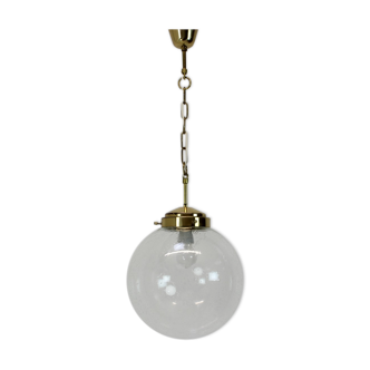 Glass hanging lamp Kamenicky Senov, 1970