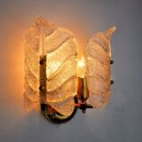 Flower wall lamp, Murano glass, Italy, 1970