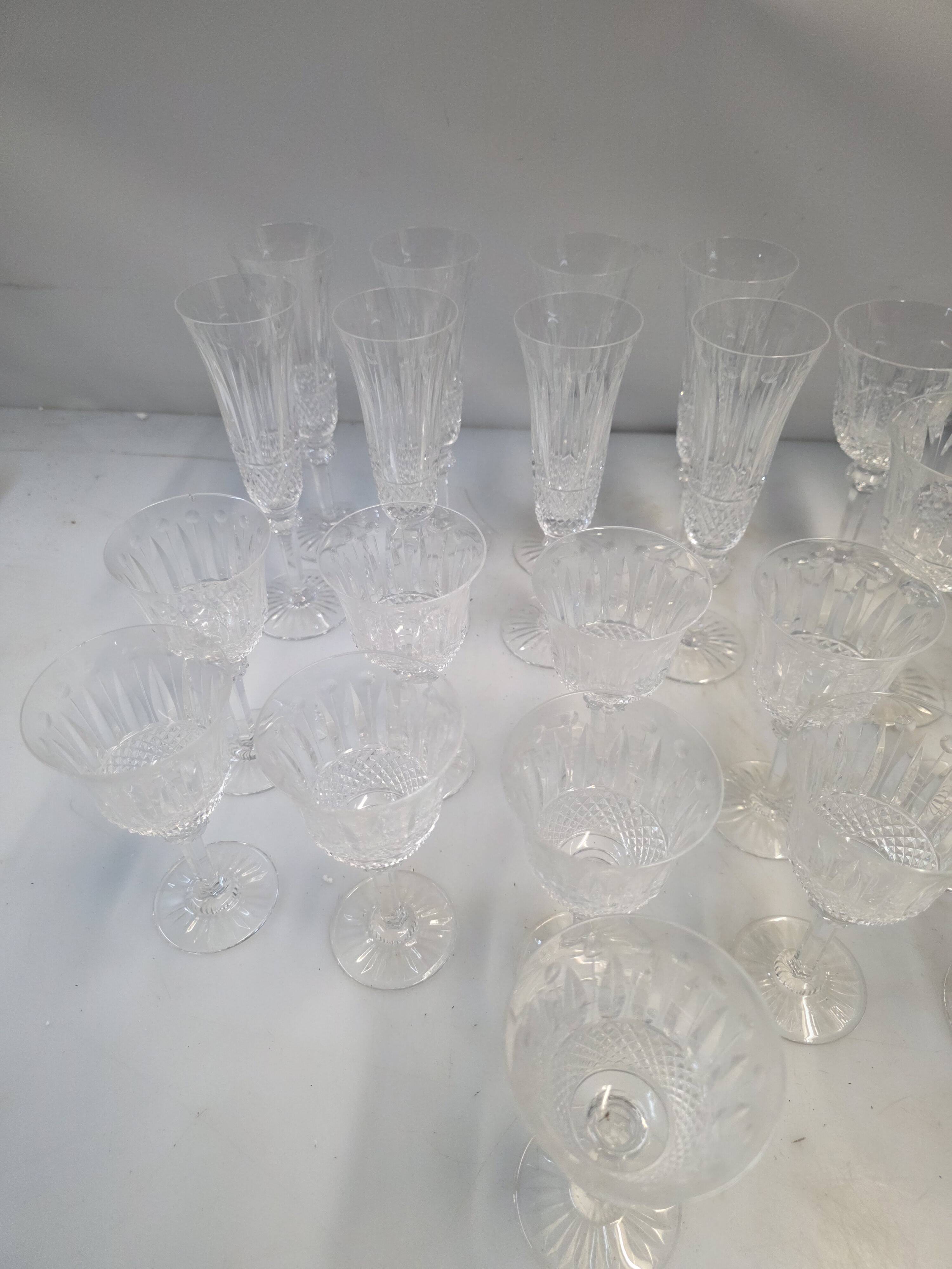 Service of 27 crystal glasses from Saint-Louis
