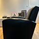 Club armchair in black leather