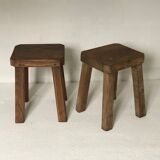 Set of four brutalist stools 1950