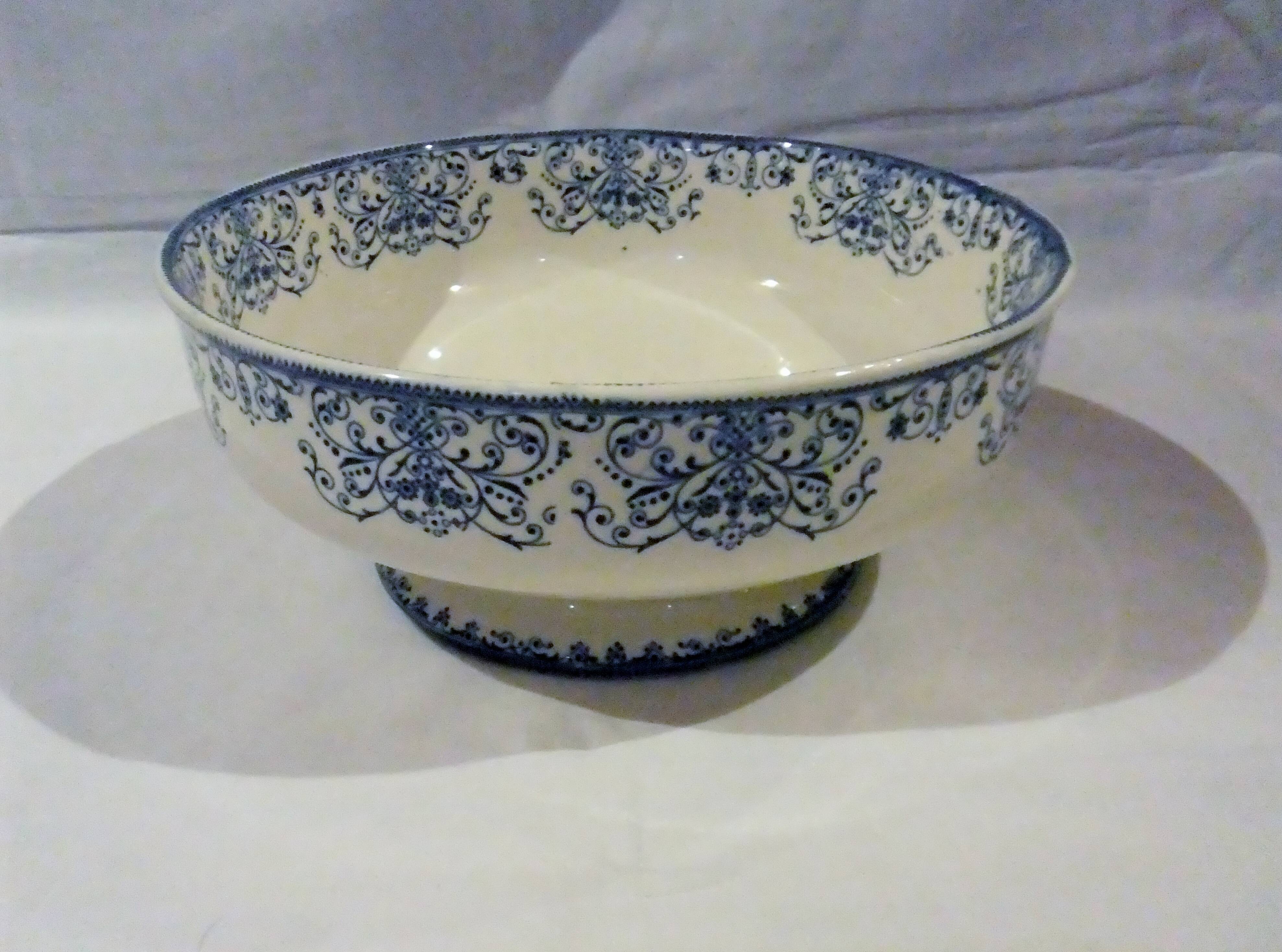 Old salad bowl Boulenger Choisy Le Roi earthenware art Moustiers