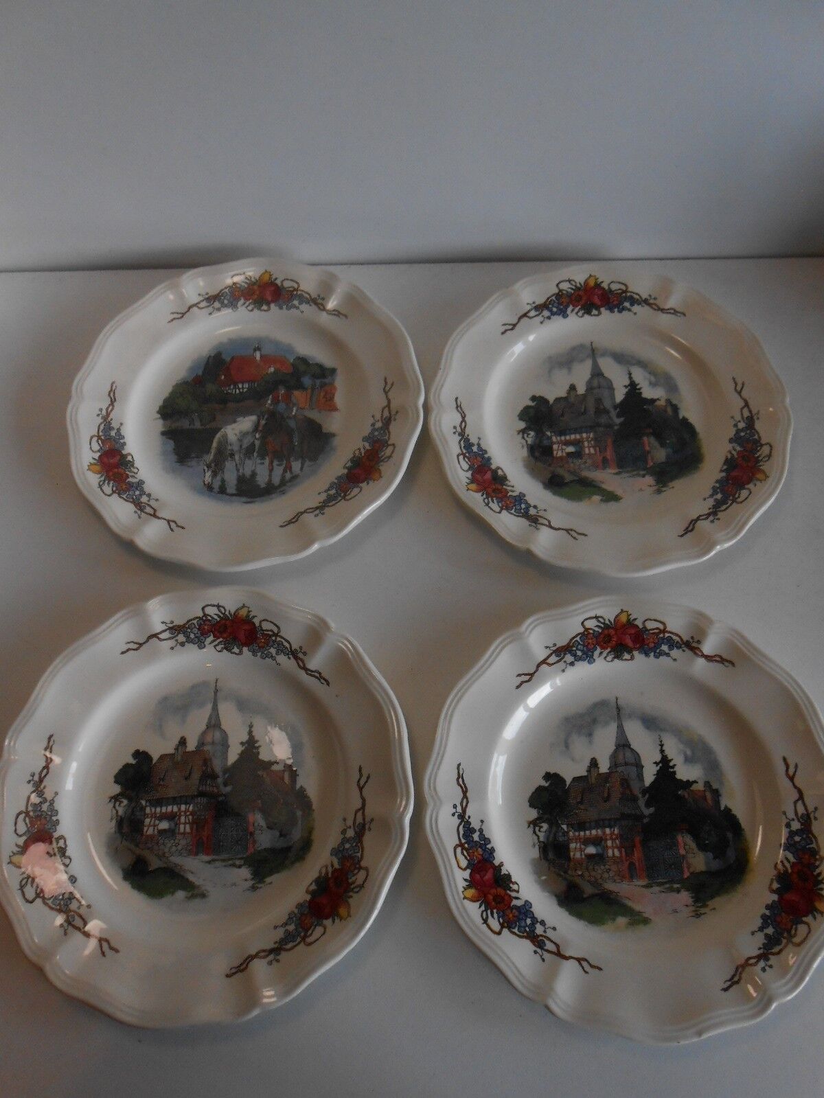 8 plates for dessert obernai Sarreguemines h.loux
