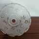 Moulded glass lampshade with floral decoration, granite texture.