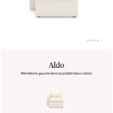 Aldo cream bouclé wool right-hand chaise longue, the Socialite Family