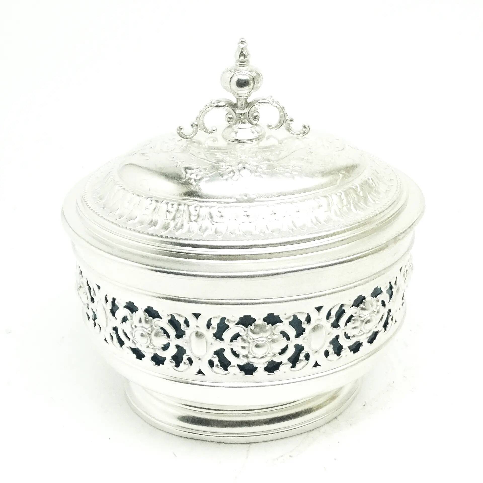 Sugar bowl, Eclecticism, silver-plated brass, WMF, Germany, 19th century