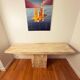 Italian Console Table, Travertine, Mid-Century Modern, 1970s Design