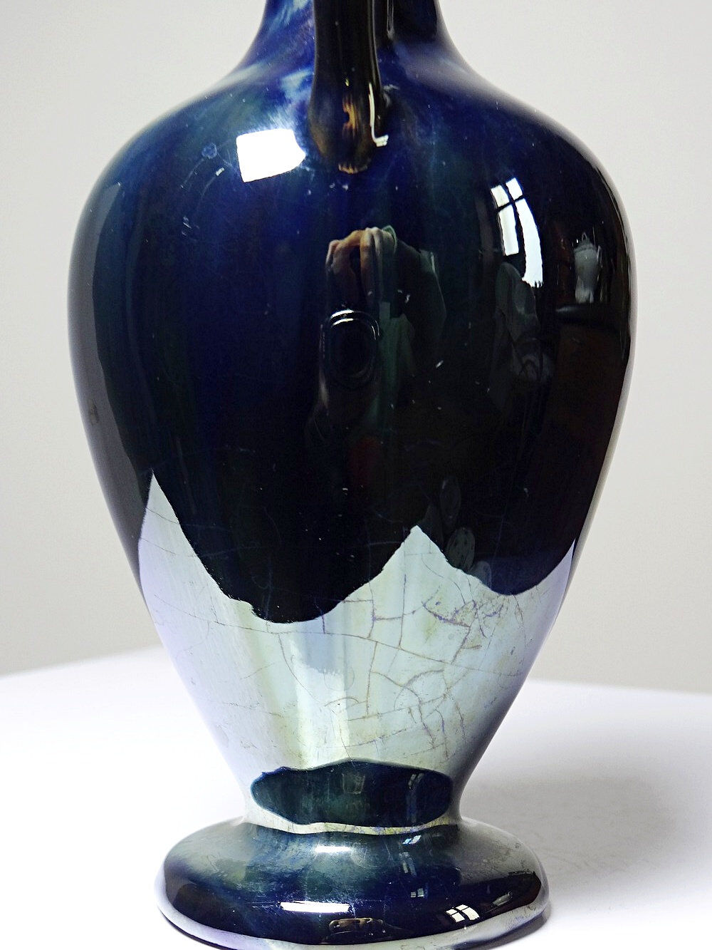 Small jug/pitcher/soliflore from Rambervillers, antique stoneware.