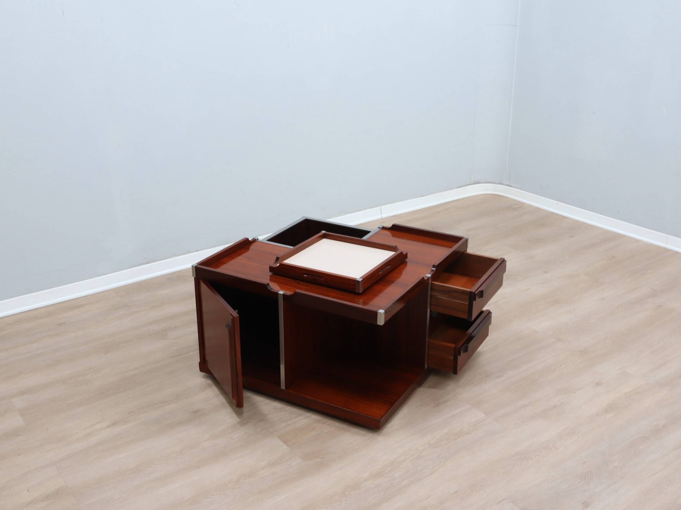 1970s FIARM modular bar cube coffee table