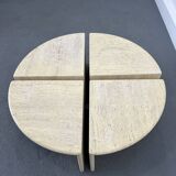 Italian Travertine Coffee or Side Tables, 1970s, Set of 4