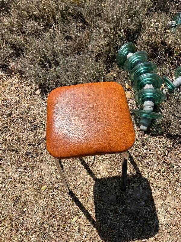 Vintage leather stool