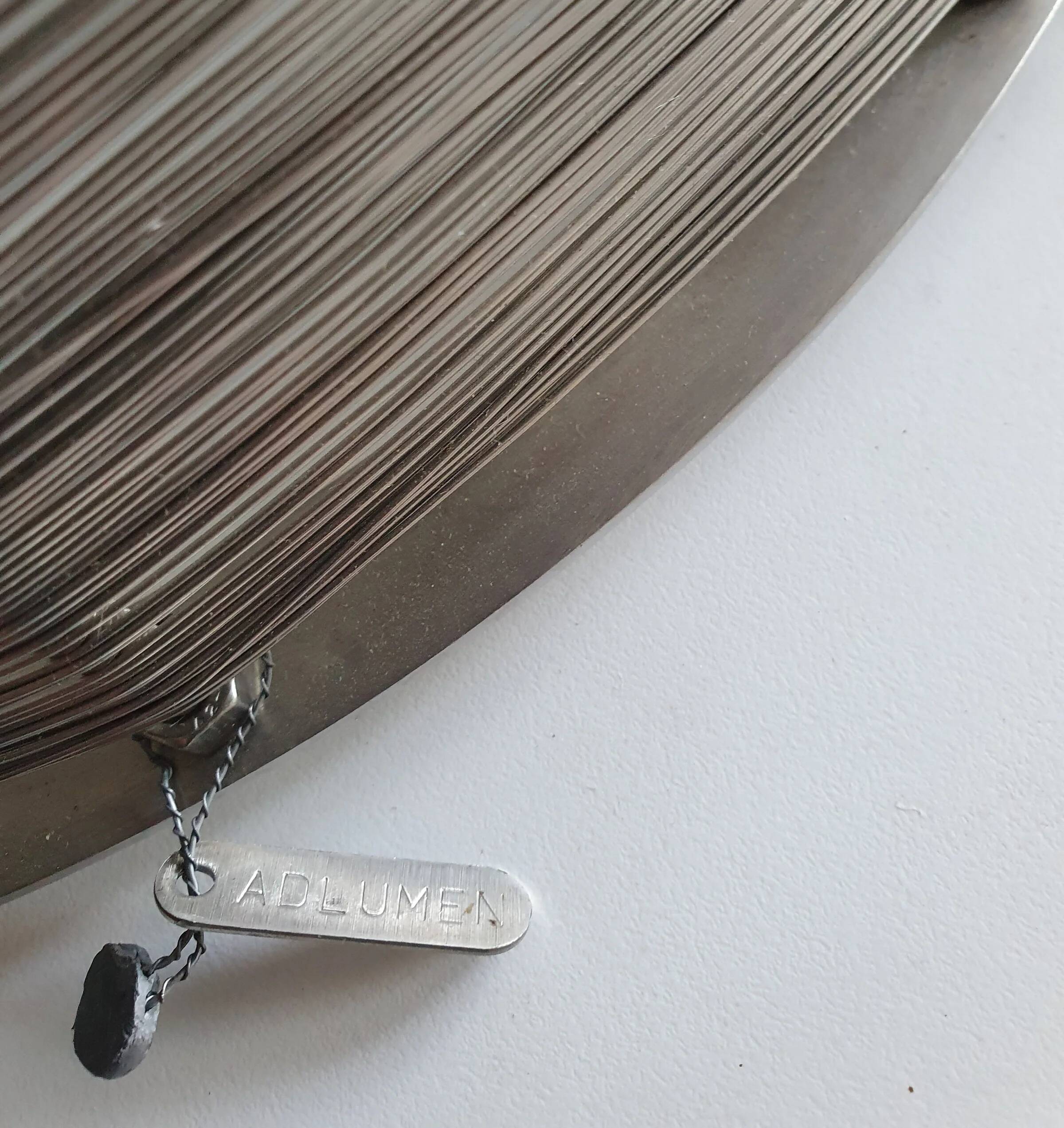 Very rare Adlumen lamp / pendant, inox wired