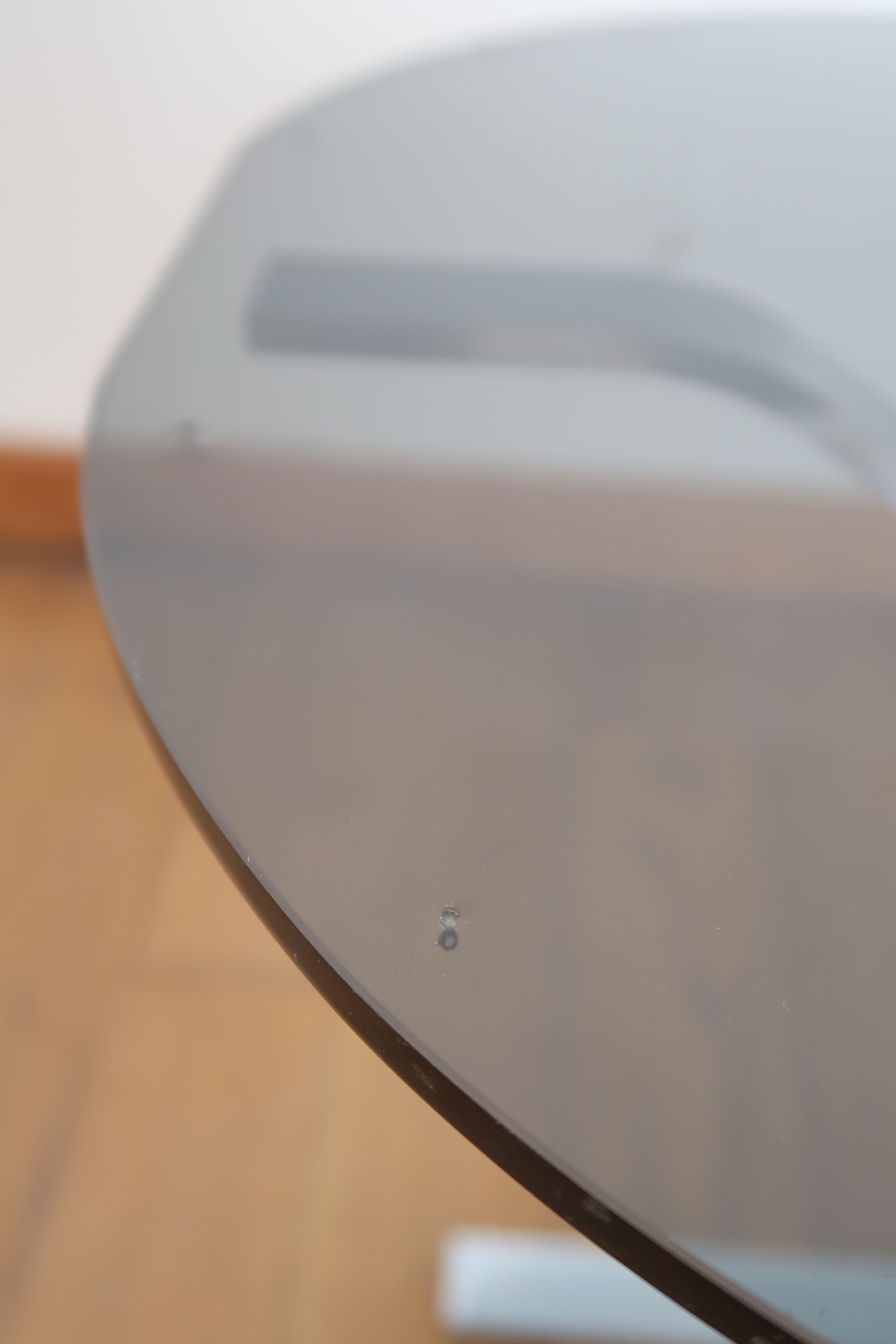 Oval coffee table smoked glass