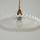 Vintage French Rise & Fall Counterbalance Ceiling Light Opaline Glass Shade