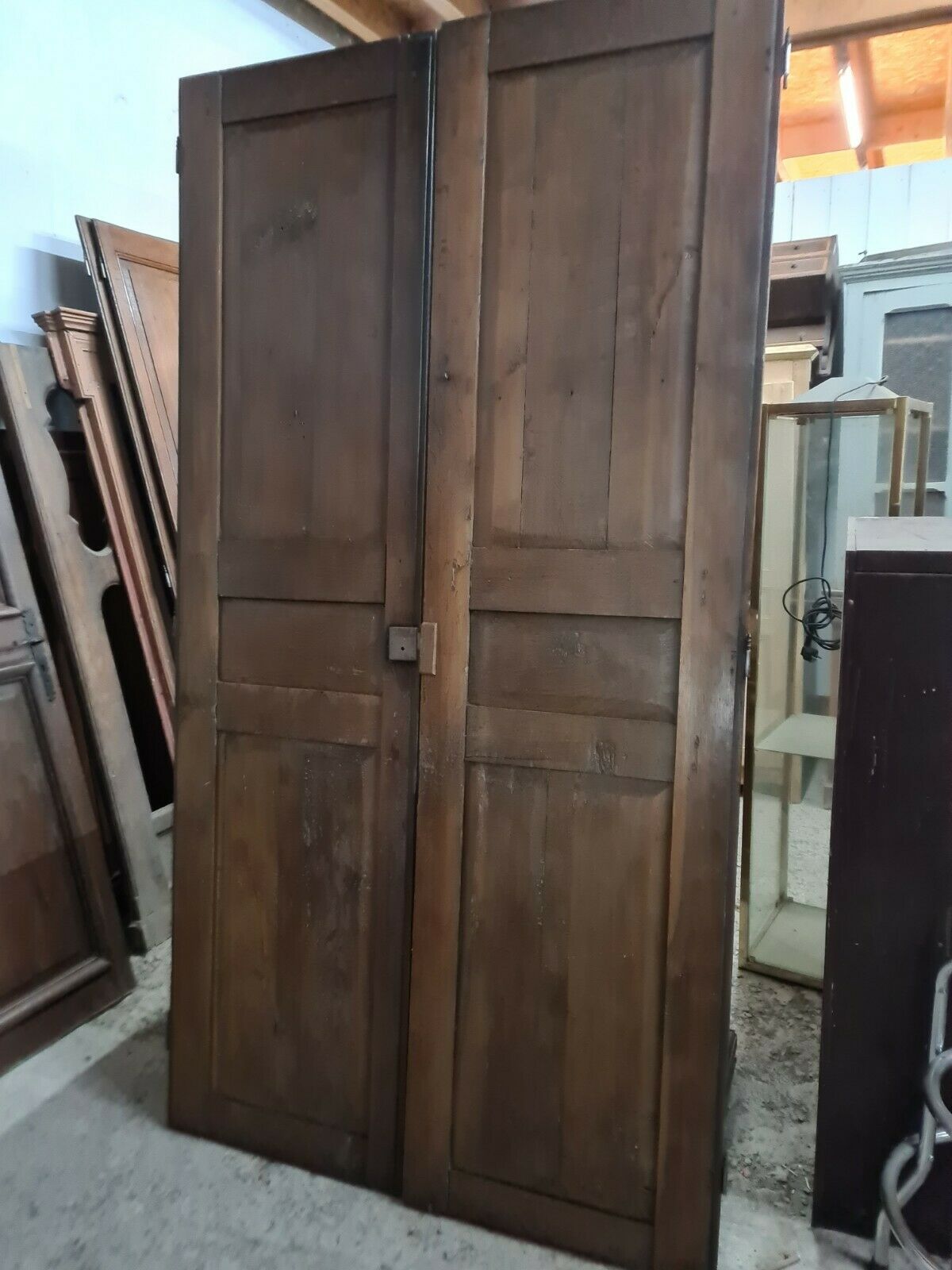 Pair of oak closet doors