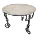 Table basse artisanale sur roulettes 1970 par Robert Evans