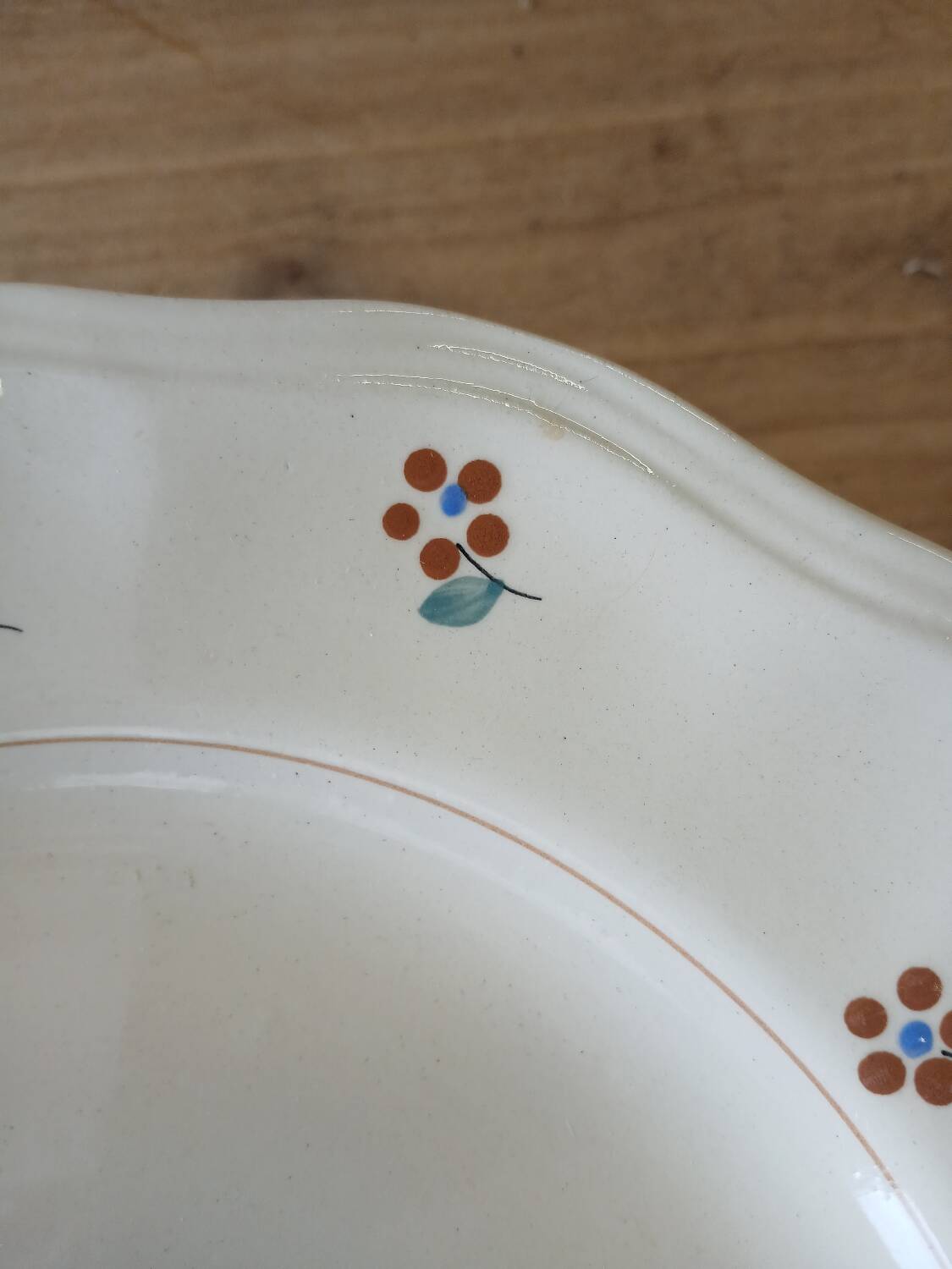 9 old flat plates Digoin Sarreguemines
