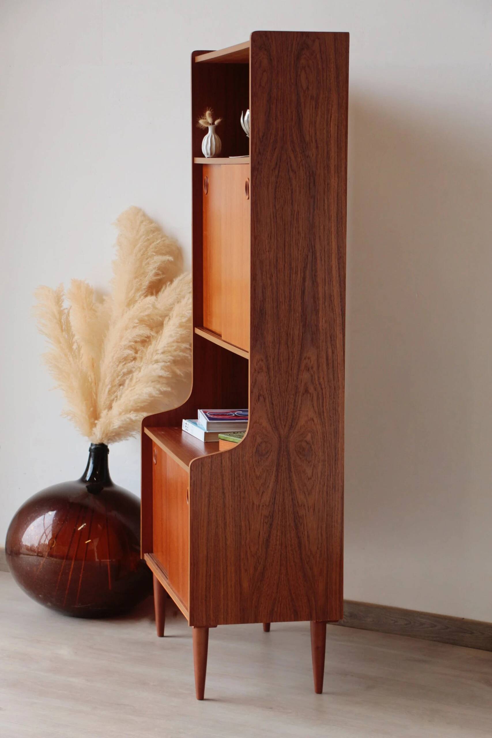 Vintage Scandinavian teak bookshelf – 1960s