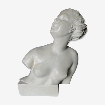 Plaster bust "Laughing Woman" 50 cm tall