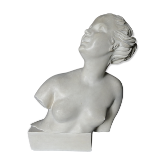 Plaster bust "Laughing Woman" 50 cm tall