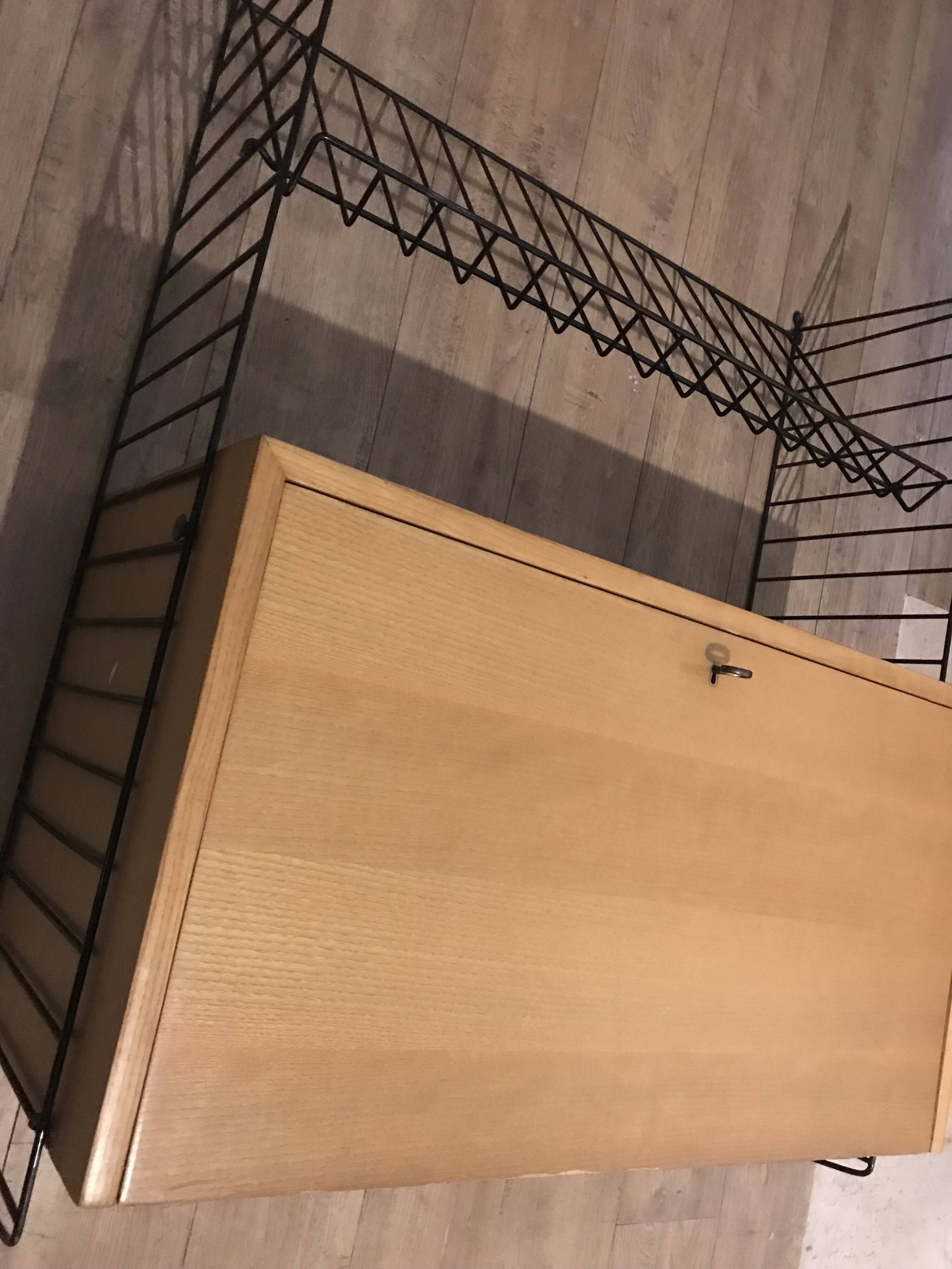 String wall unit with hanging secretary, Sweden 1960