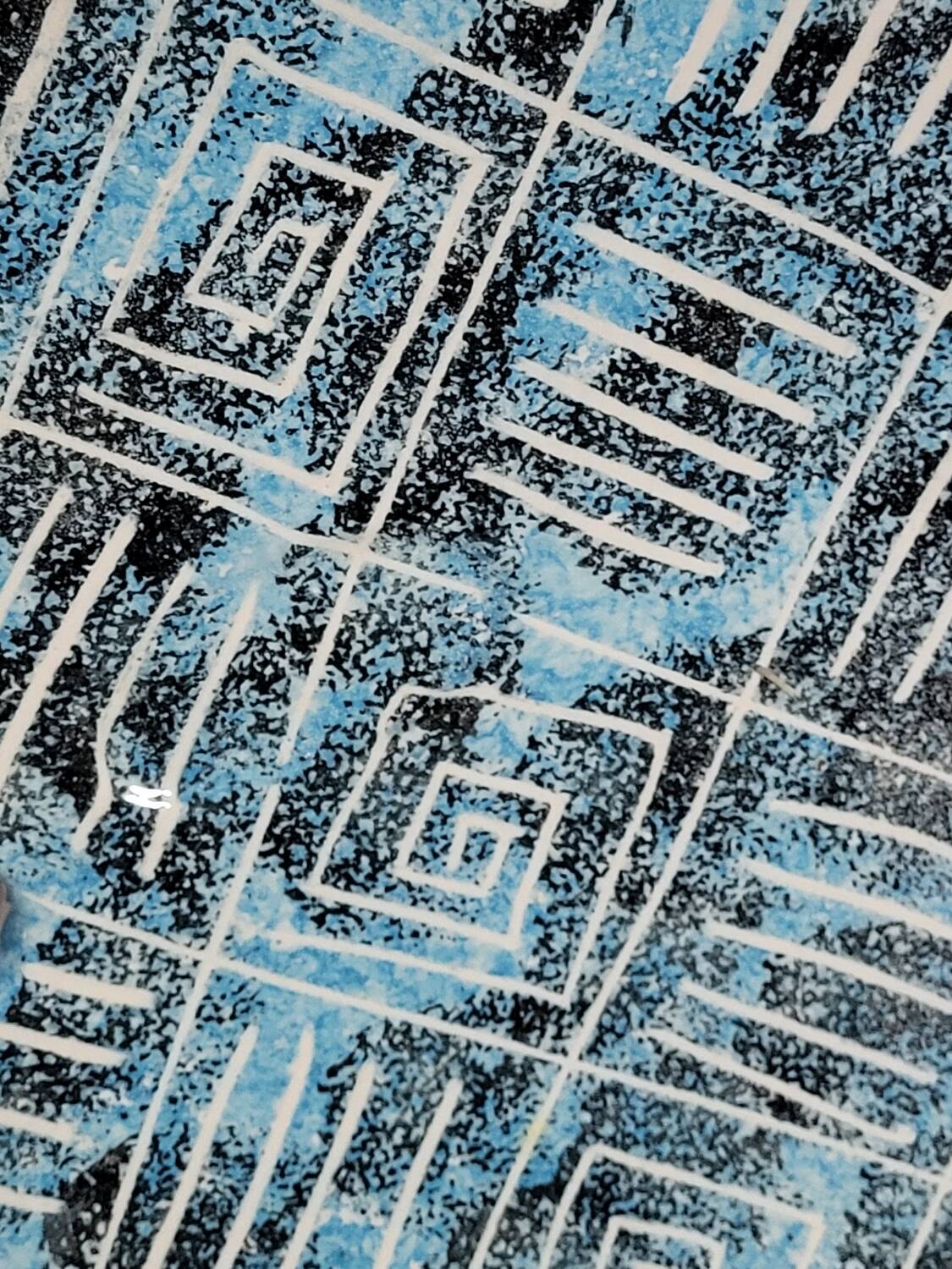 Plateau palette bleu