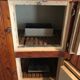 Vintage wooden fridge cabinet