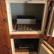 Armoire frigo en bois Vintage