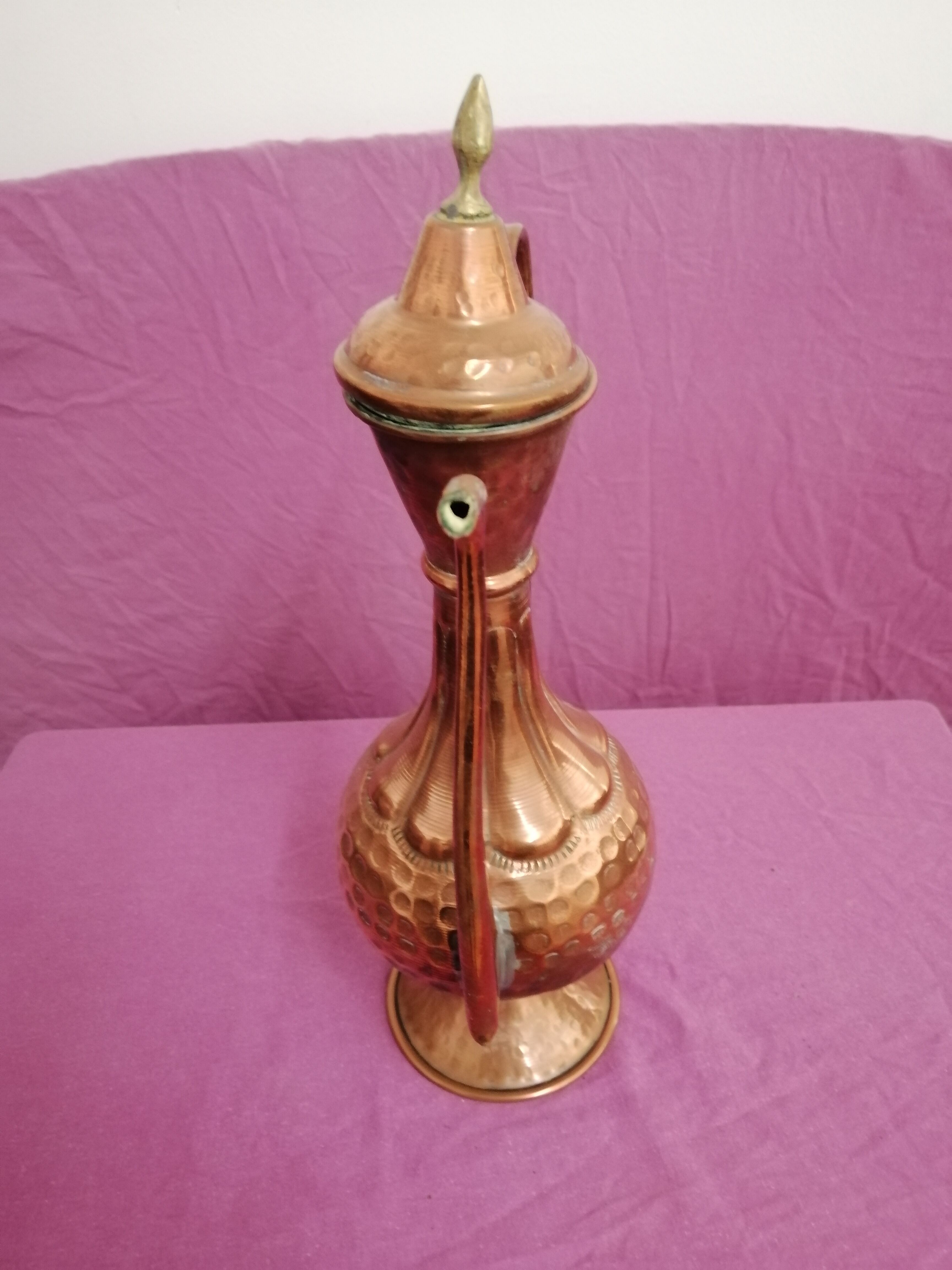 Hammered copper needle