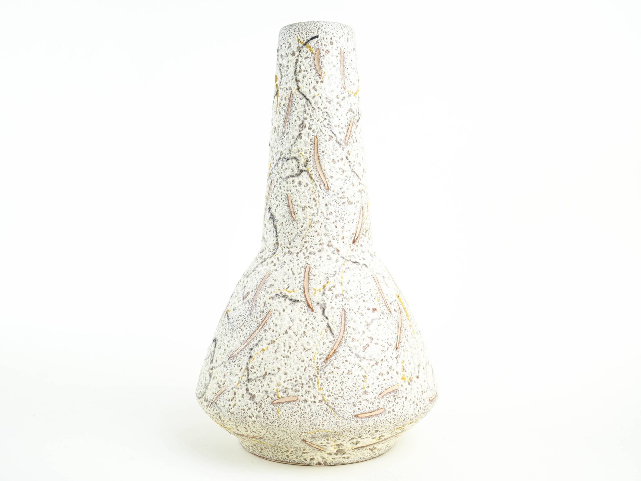 Large ceramic vase with textured glaze, Danish studio pottery, 1970s
