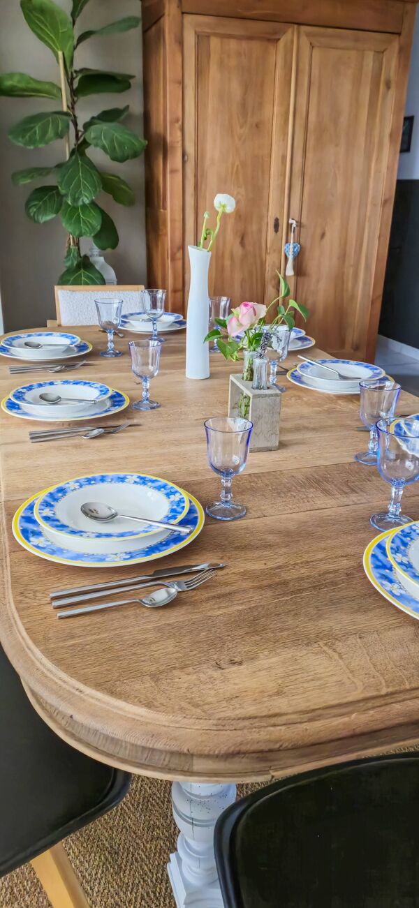 Table campagnarde Henri II extensible